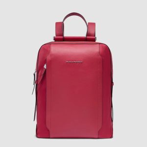 Piquadro zaino in tessuto e pelle “Lyra” Rosso CA4576W92T.R