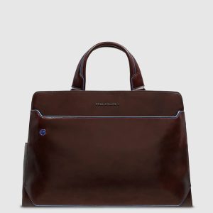 Piquadro borsa cartella da lavoro in pelle “Blue Square” Marrone CA6590B2.MO