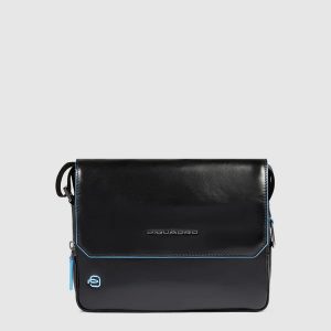 Piquadro messenger in pelle “Blue Square” Nero CA6812B2.N