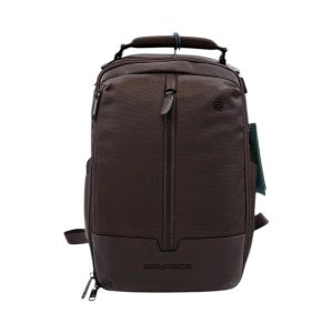 Piquadro zaino in tessuto e pelle “W138” Marrone CA6822W138.TM