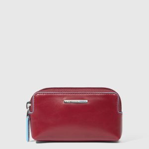 Piquadro portachiavi bustina in pelle “Blue Square” Rosso PC4216B2.R