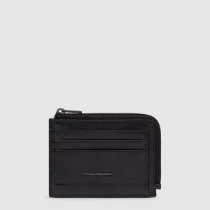 Piquadro porta carte di credito in pelle “Solm” Nero PP4822S141.N
