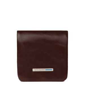 Piquadro porta monete in pelle “B2 – Blue Square” Marrone PU2636B2.MO