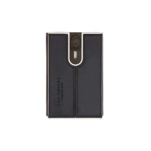 The Bridge portafogli compatto in metallo e pelle “Story” Blu 01489001.7N