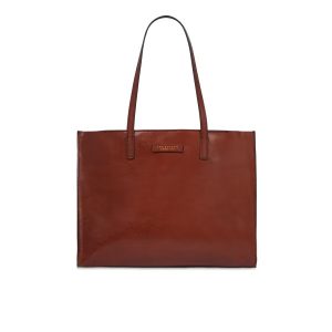 The Bridge borsa shopping in pelle “Mirra” Marrone 04131401.14