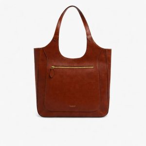 The Bridge borsa shopping in pelle “Luce ” Marrone 042326D3.14