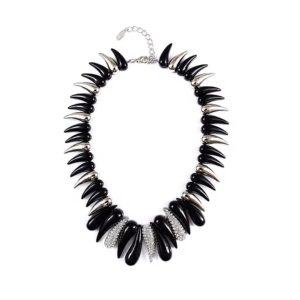 Vanity Her collana in metallo e resina Nero 611 654.NERO