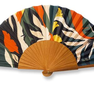 Vera Pilo ventaglio in tessuto e legno “Selva” Multicolor SELVA