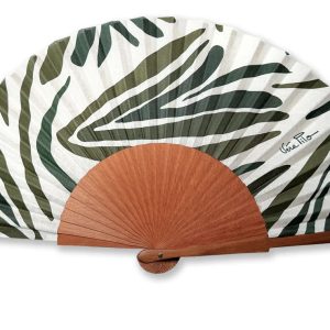Vera Pilo ventaglio in tessuto e legno “Zebra” Animalier ZEBRA