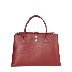 Visonà borsa a mano in pelle “Penelope” Bordeaux 25513.VINO