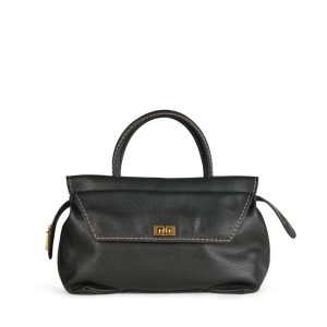 Visonà borsa a mano in pelle “Cleo” Nero 25653.NERO